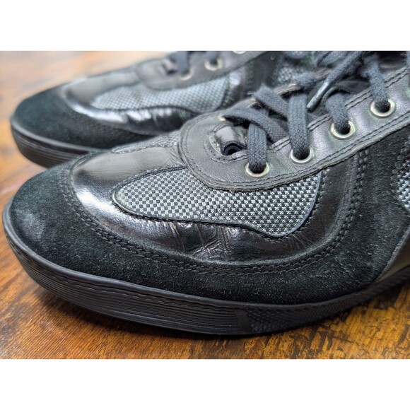 BACCO BUCCI Mens Leather/Suede Lace Up European Ankle Sneaker Italy Black 10.5 main image 6